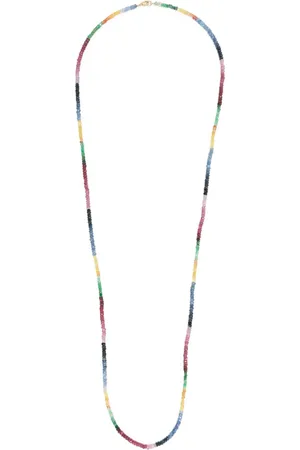 JIA JIA 14kt yellow Arizona sapphire long beaded necklace
