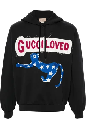 Gucci Logo-patch cotton hoodie
