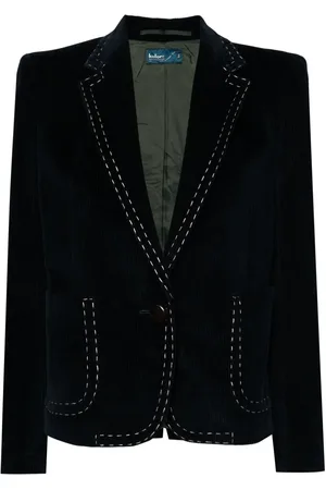 Kolor Stitch-detail corduroy blazer