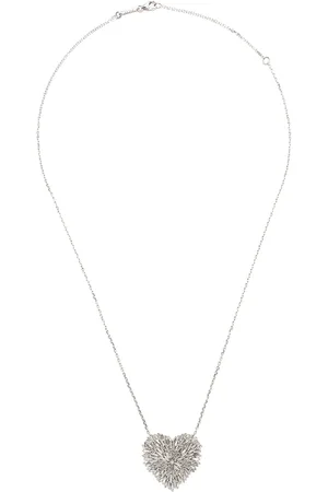 Suzanne Kalan 18kt white gold Heart diamond necklace