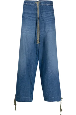 GREG LAUREN Hybrid loose-fit drawstring jeans