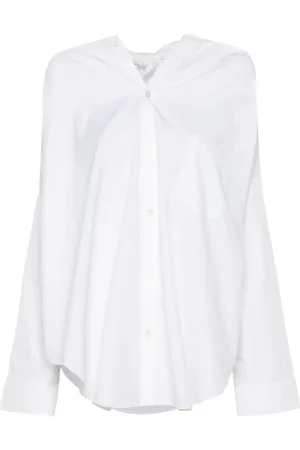 Balenciaga Pussy-bow collar cotton shirt
