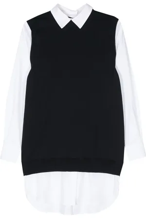 SEMICOUTURE Layered-design cotton dress