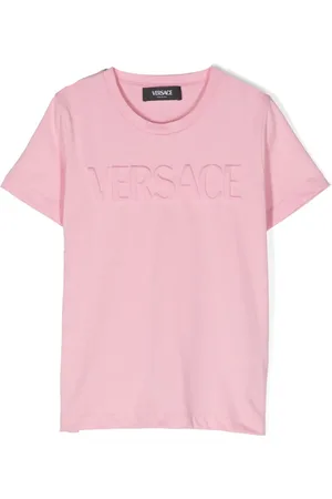VERSACE Logo-embossed cotton T-shirt