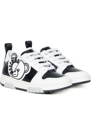 Moschino Logo-appliqué leather sneakers