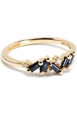 Suzanne Kalan 18kt yellow Fireworks sapphire and diamond ring