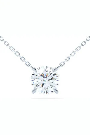 LOEV 18kt recycled white gold Floating Brilliant diamond necklace