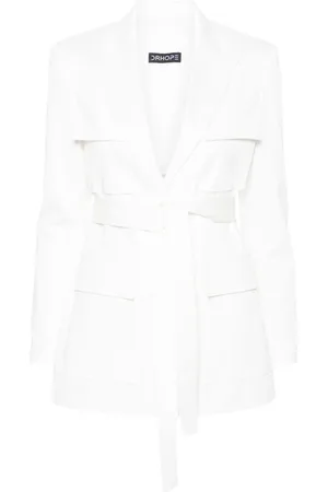 DRHOPE Belted single-breasted jacket