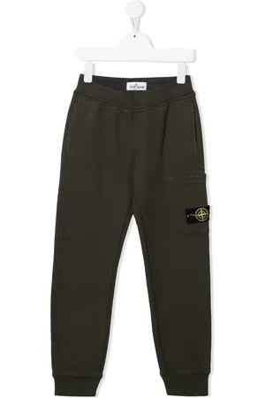 Stone Island Logo-patch cotton track pants