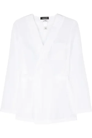 Fabiana Filippi V-neck muslin wrap jacket