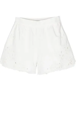 Chloé Broderie-anglaise poplin shorts