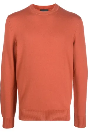 Emporio Armani Embroidered-logo virgin-wool jumper