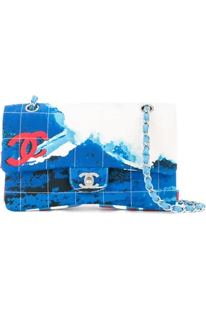 CHANEL Surf-print quilted shoulder bag