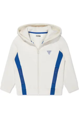 Guess Logo-patch striped hoodie