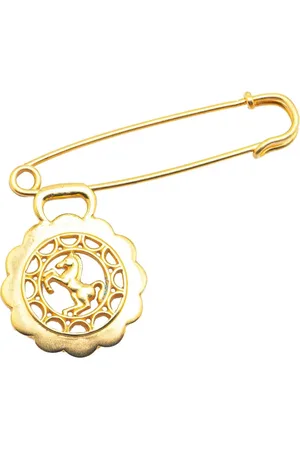 Hermès 20th Century Plated Bijouterie Fantaisie Horse Safety Pin Brooch costume brooch