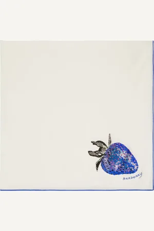 Burberry Strawberry graphic-print silk scarf