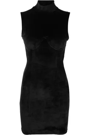 GCDS Logo-plaque high-neck minidress