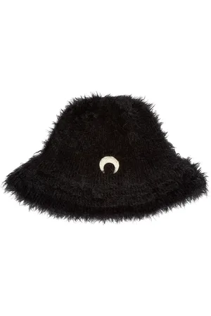 Marine Serre Crescent moon-embroidery bucket hat