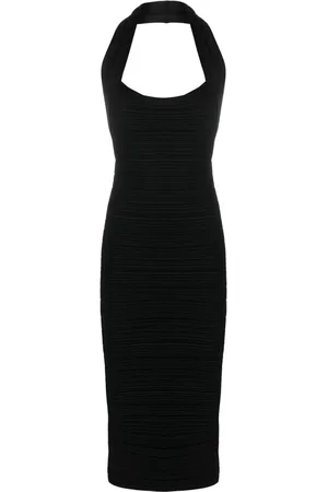 Serafini Ribbed halterneck midi dress