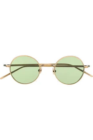 MATSUDA Embossed round-frame tinted sunglasses