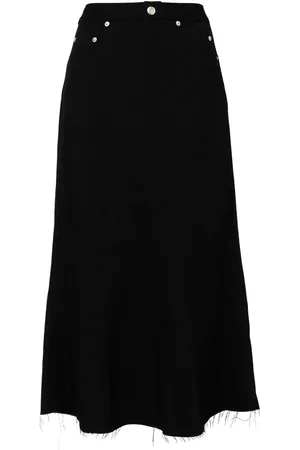 Rick Owens Frayed-edge skirt