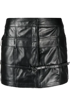 Manokhi Belted leather mini skirt
