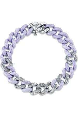 Shay 18K yellow gold diamond 7 pavé bracelet