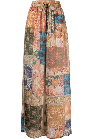 ZIMMERMANN Graphic-print straight-leg trousers