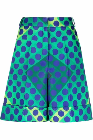Paco rabanne High-waisted graphic-print shorts