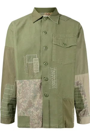 Maharishi Patchwork-detail cotton shirt