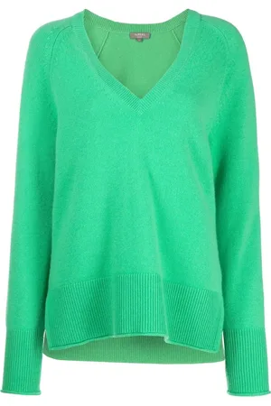 N.PEAL Fine-knit V-neck jumper