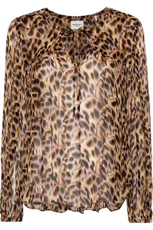 Marant Etoile Daytonea abstract-print crepe blouse