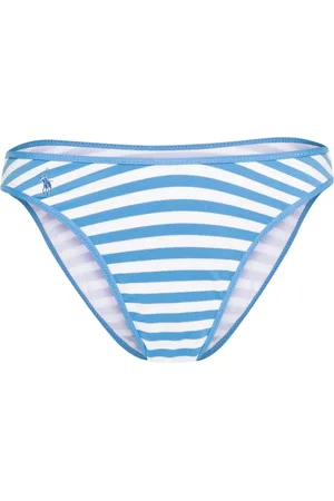 Ralph Lauren Striped piqué-weave bikini bottom