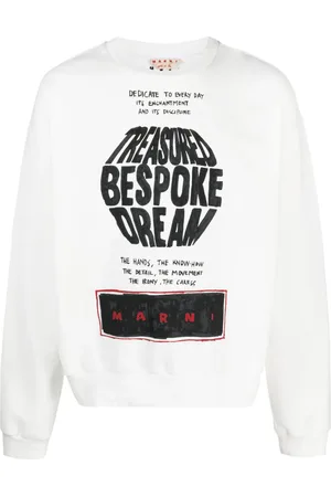Marni Slogan-print cotton sweatshirt