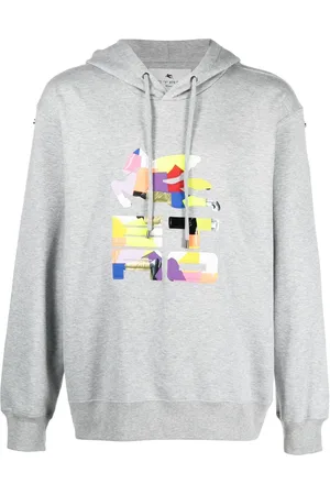 Etro Patchwork logo-print rib-trimmed hoodie