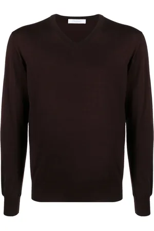 Cruciani V-neck cashmere-blend jumper