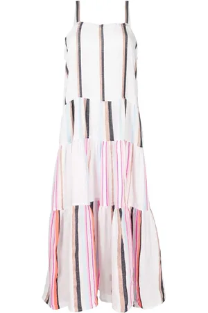 Lemlem Stripe-print tiered dress