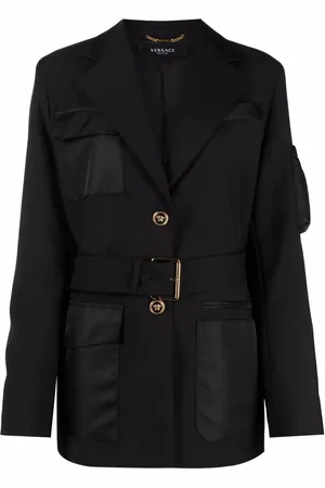 VERSACE Long-sleeve belted jacket