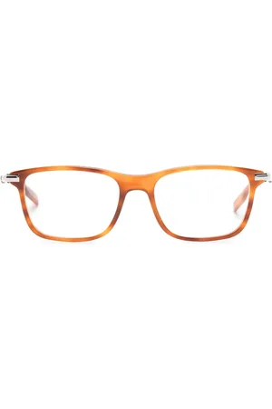 Montblanc Havana square-frame glasses