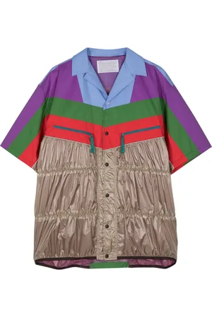 Kolor Drapped colour-block shirt