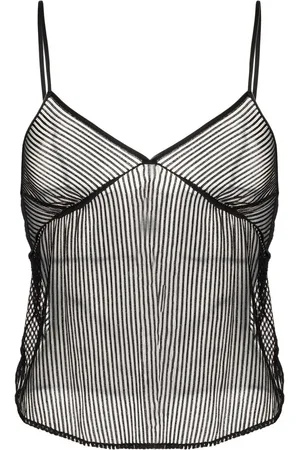 Kiki de Montparnasse Striped Lace cami top