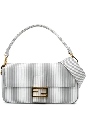 Fendi 2010-2024 Striped Jersey Baguette satchel