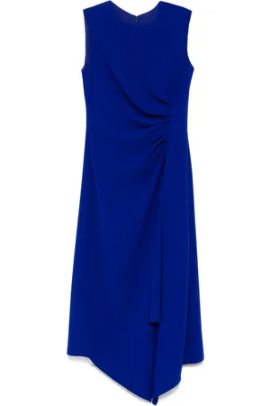 Amsale Draped crepe midi dress