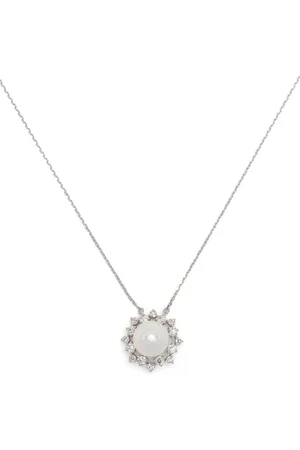 Tasaki 18kt white gold Akoya diamond necklace