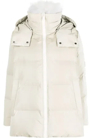 YVES SALOMON Hooded zip-up quilted down coat