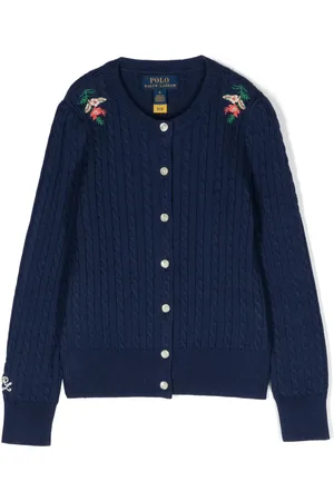 Ralph Lauren Embroidered cable-knit jumper
