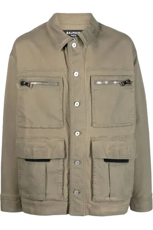 Balmain Button-up stretch-cotton military jacket