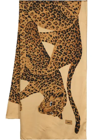 Saint Laurent 1980s tiger-print silk scarf