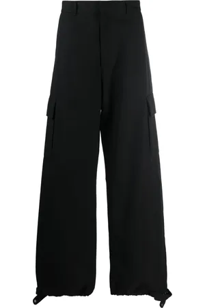 OFF-WHITE Wide-leg wool-blend trousers