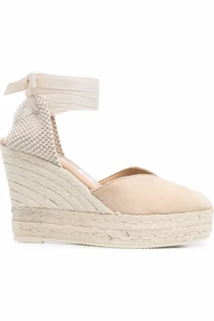 MANEBI Hamptons lace-up wedge espadrilles